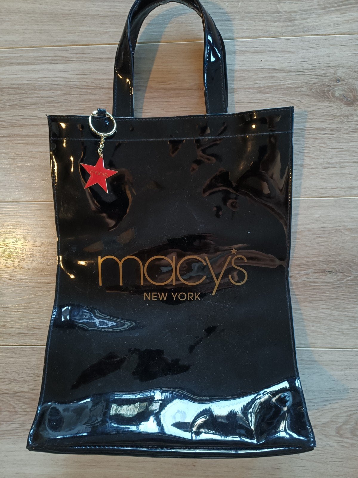 Macy's New York Shopper Tas - Zwart Lakleer, Ophalen of Verzenden, Nieuw, Zwart, Shopper