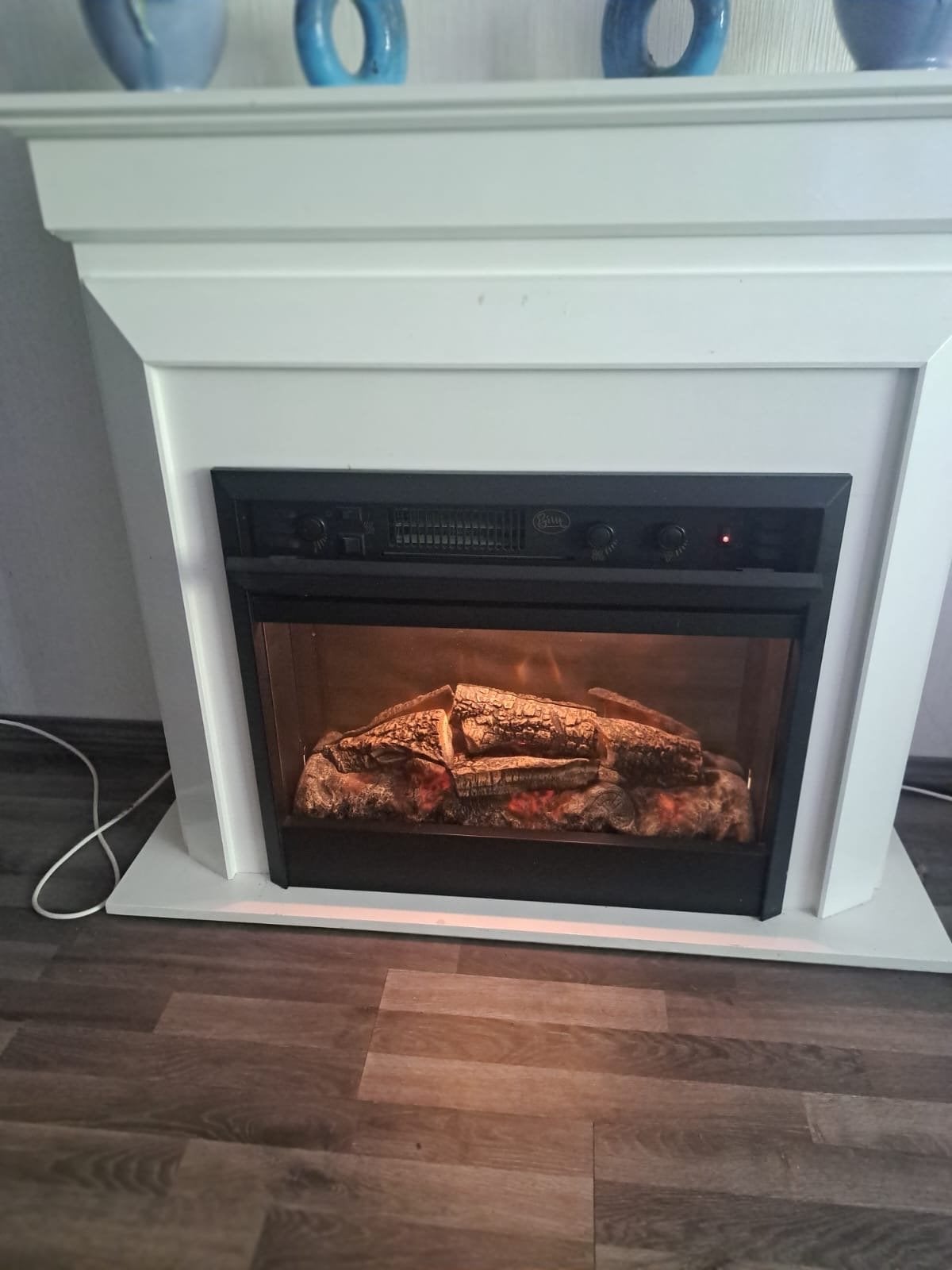 Elektrische sfeerhaard met schouw - Zo goed als nieuw, Huis en Inrichting, Haarden, Ophalen of Verzenden, Zo goed als nieuw, Vrijstaande haard