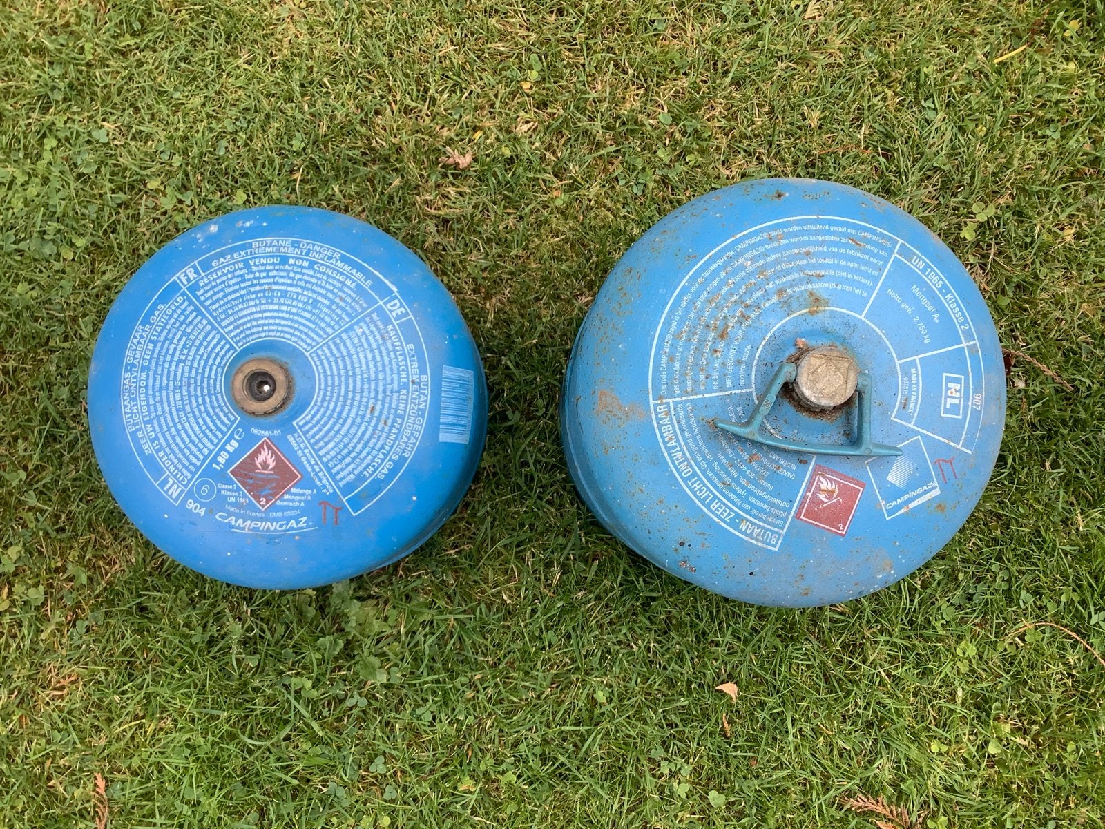 Campingaz gasflessen (2 stuks), Ophalen, Gebruikt