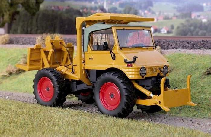 Gezocht: Uniknick Unimog 1:32 MO miniatuur, Ophalen, Zo goed als nieuw, Tractor of Landbouw, Overige merken