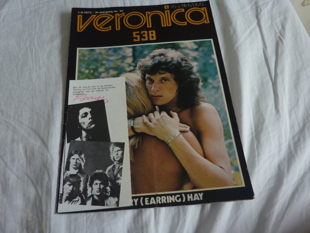 VERONICA 1973 INC ORIGINELE HANDTEKENING BARRY HAY (EARRING), Verzenden, 1960 tot 1980, Tijdschrift