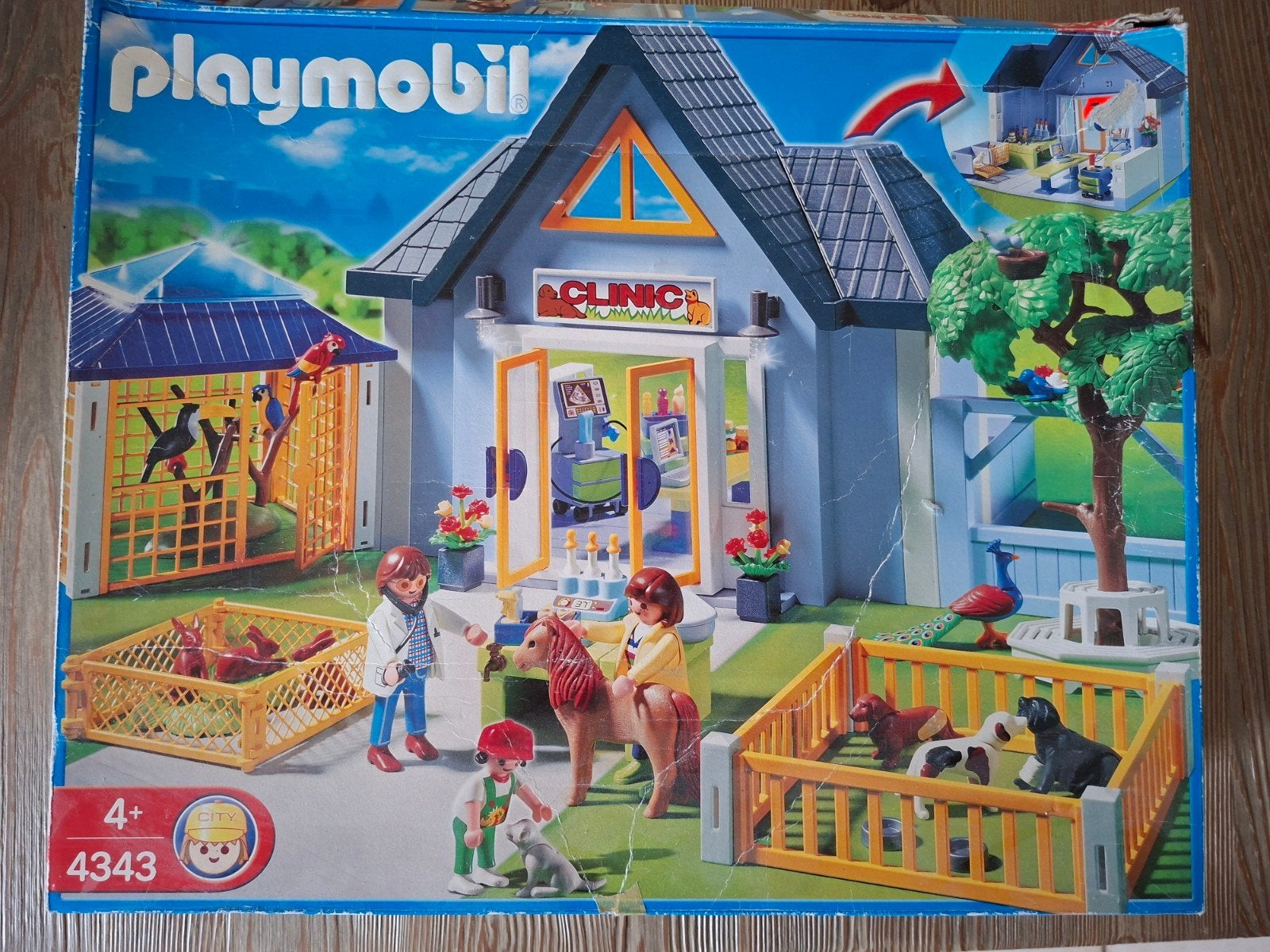 Playmobil Dierenkliniek 4343 in originele doos, Kinderen en Baby's, Speelgoed | Playmobil, Ophalen, Gebruikt, Gebouw, Complete set