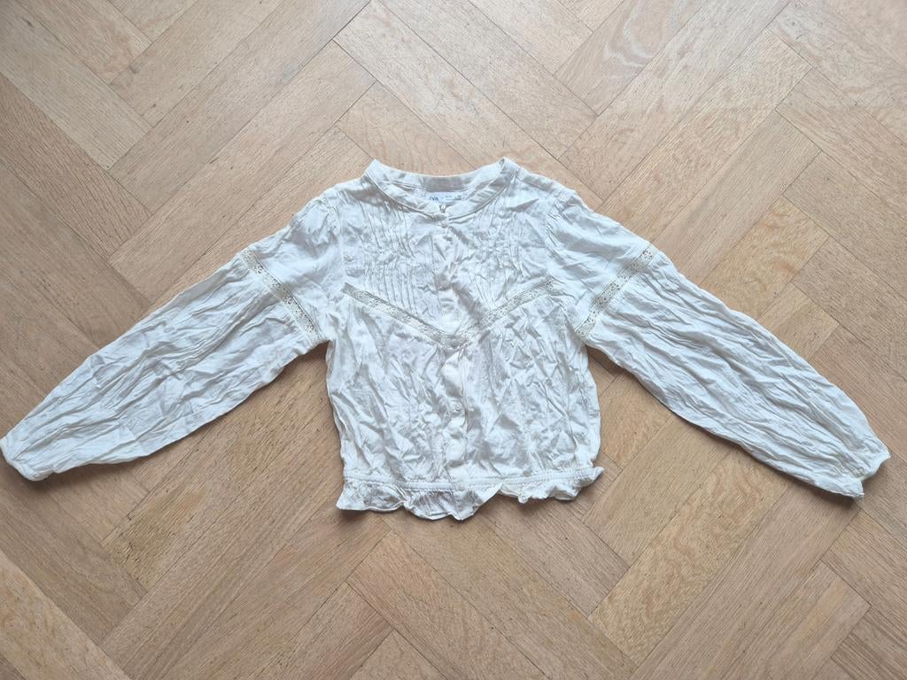 Mooie crème top kant mt 164 zara, Meisje, Ophalen of Verzenden, Zo goed als nieuw, Zara