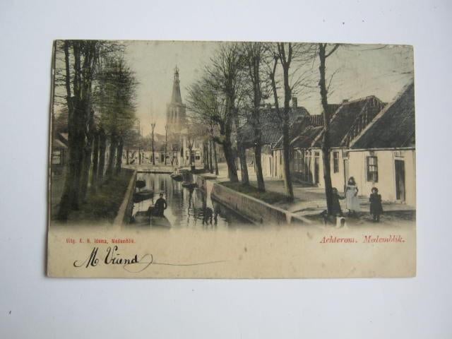 Ansichtkaarten Nederland, TC 3-12 Medemblik, Achterom 1905, Verzamelen, Verzenden, Voor 1920, Gelopen, Noord-Holland