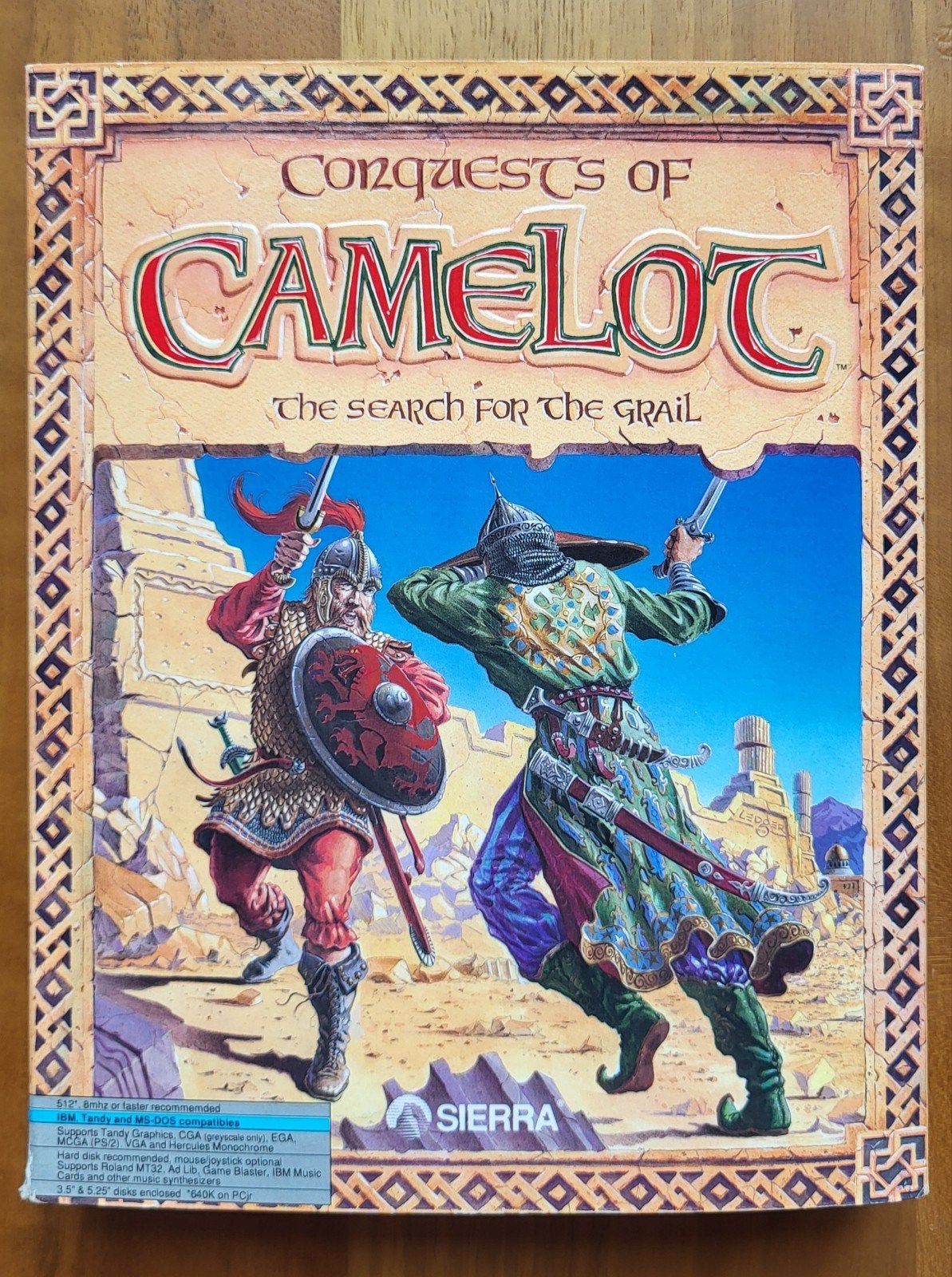 Conquests of Camelot Big Box PC Game (1990) Sierra, Avontuur en Actie, Gebruikt, Vanaf 18 jaar, 1 speler