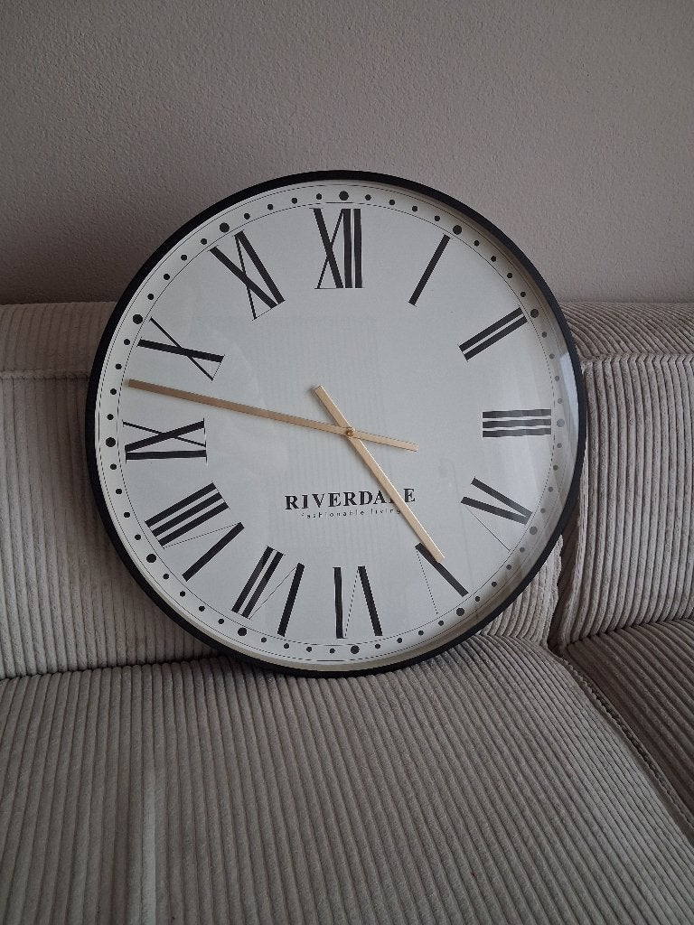 Riverdale klok, Wandklok, Analoog, Werkt op batterijen, Ophalen of Verzenden