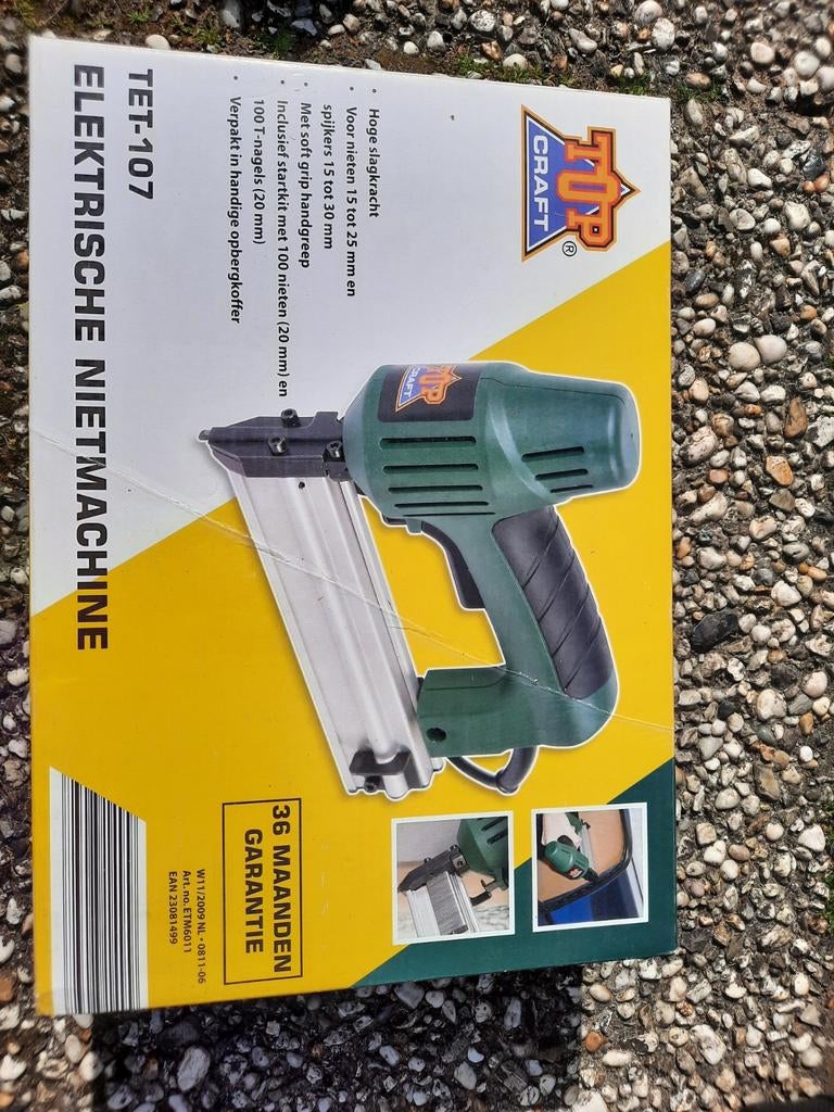 TOP CRAFT TET-107 Elektrische Nietmachine + Spijkerset, Ophalen of Verzenden, Nieuw