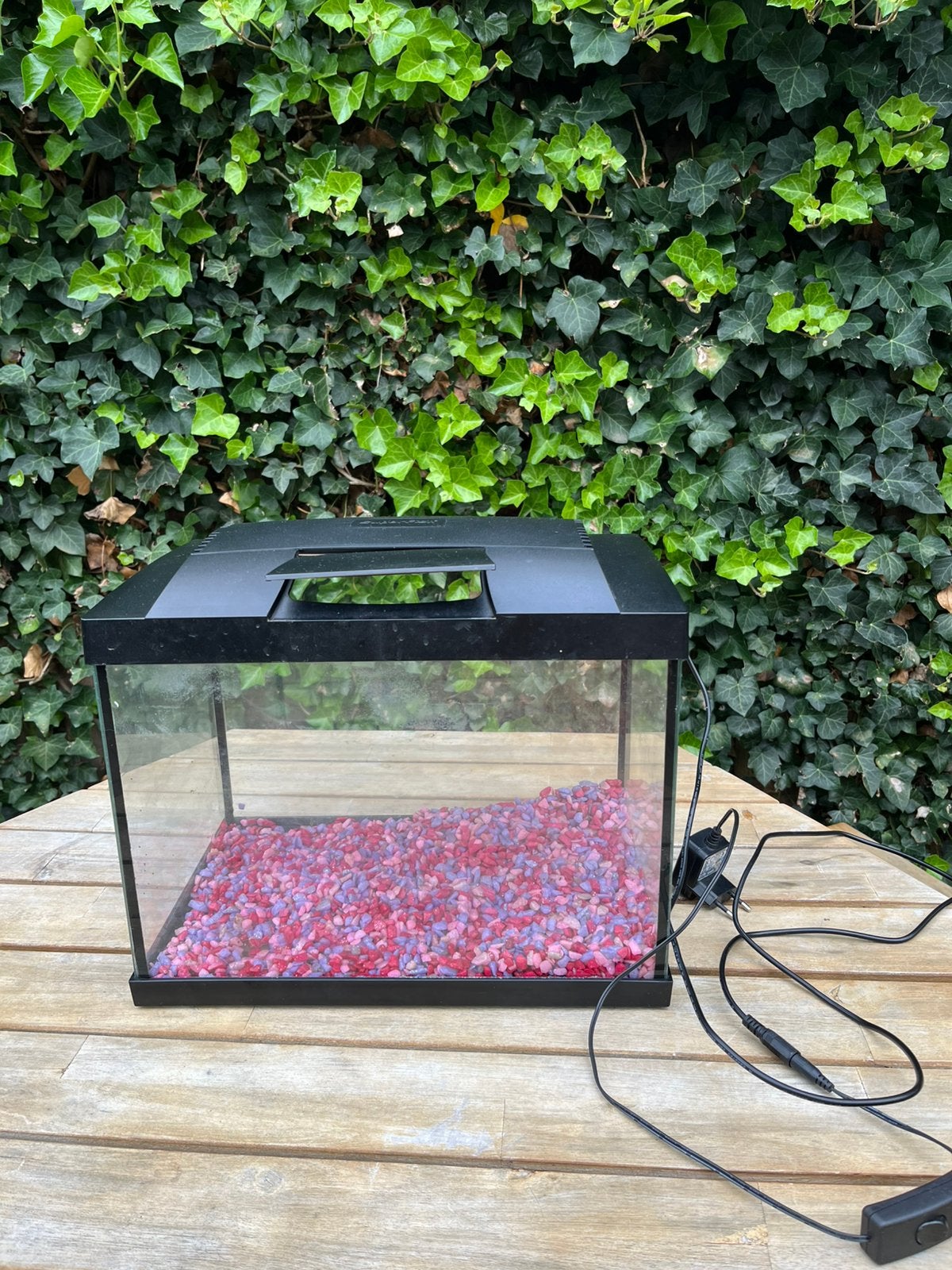 Vissenkom 16 liter, Dieren en Toebehoren, Ophalen, Inclusief deksel, Gebruikt, Leeg aquarium