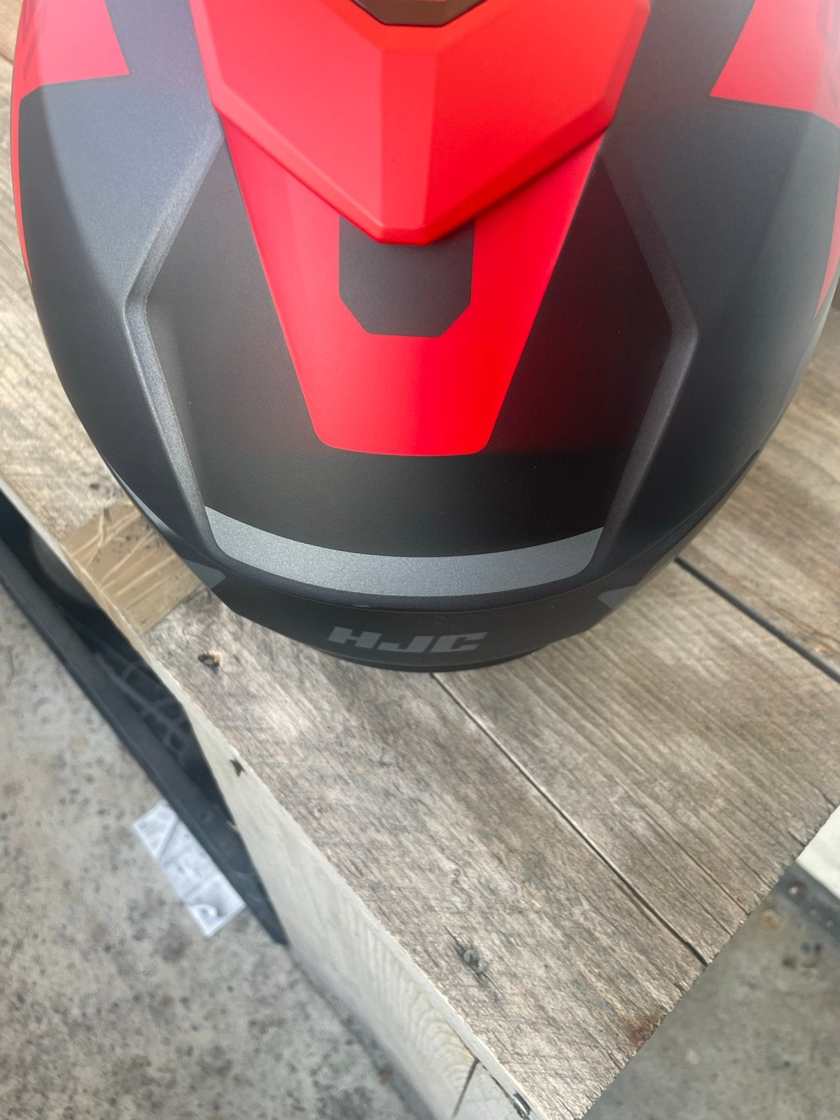 HJC i90 Systeemhelm - Mat Zwart/Rood - Maat L, Ophalen, Systeemhelm, Heren, HJC