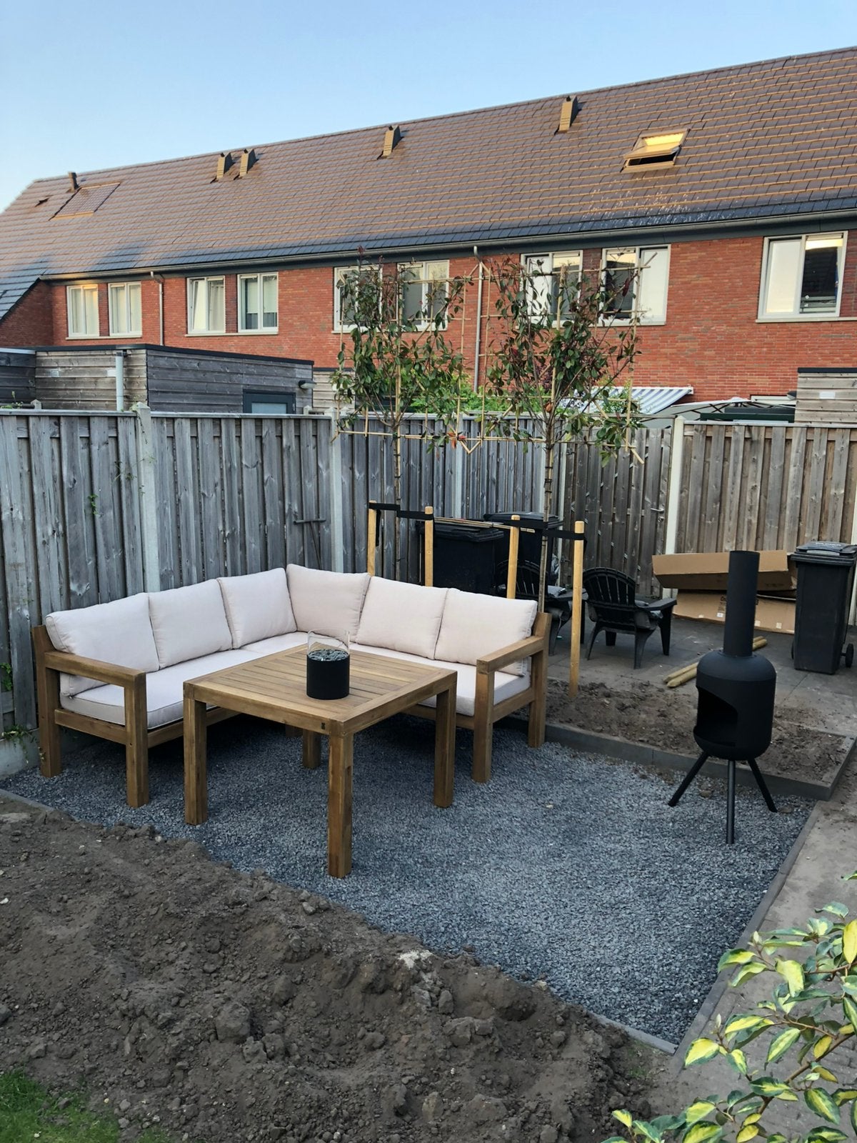 Tuinset te koop, Tuin en Terras, Tuinsets en Loungesets, Ophalen, Gebruikt, Hout, Tuinset