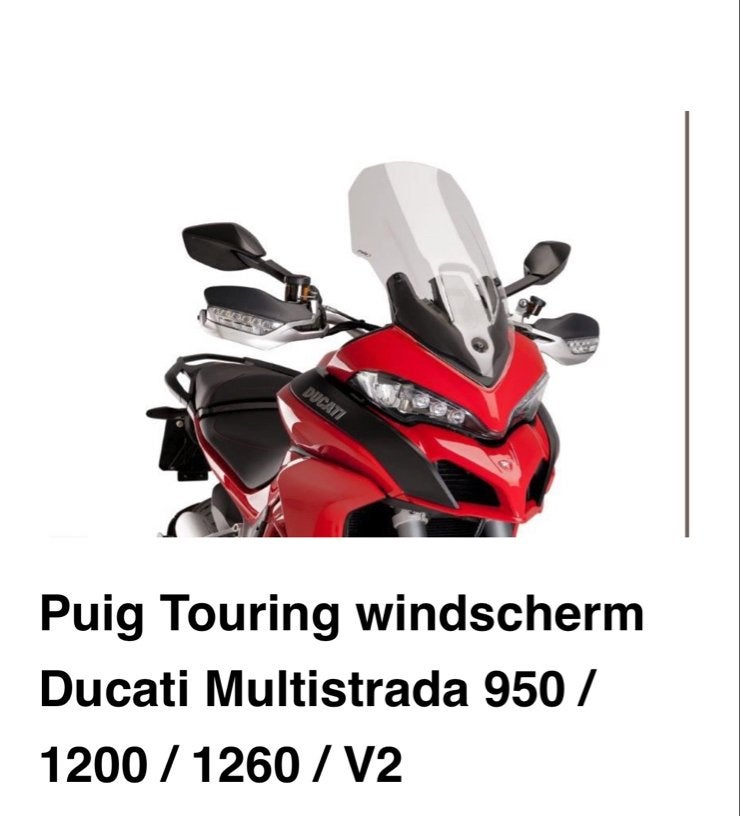Puig Touring windscherm Ducati Multistrada 950/1200/1260/V2, Ophalen of Verzenden, Nieuw