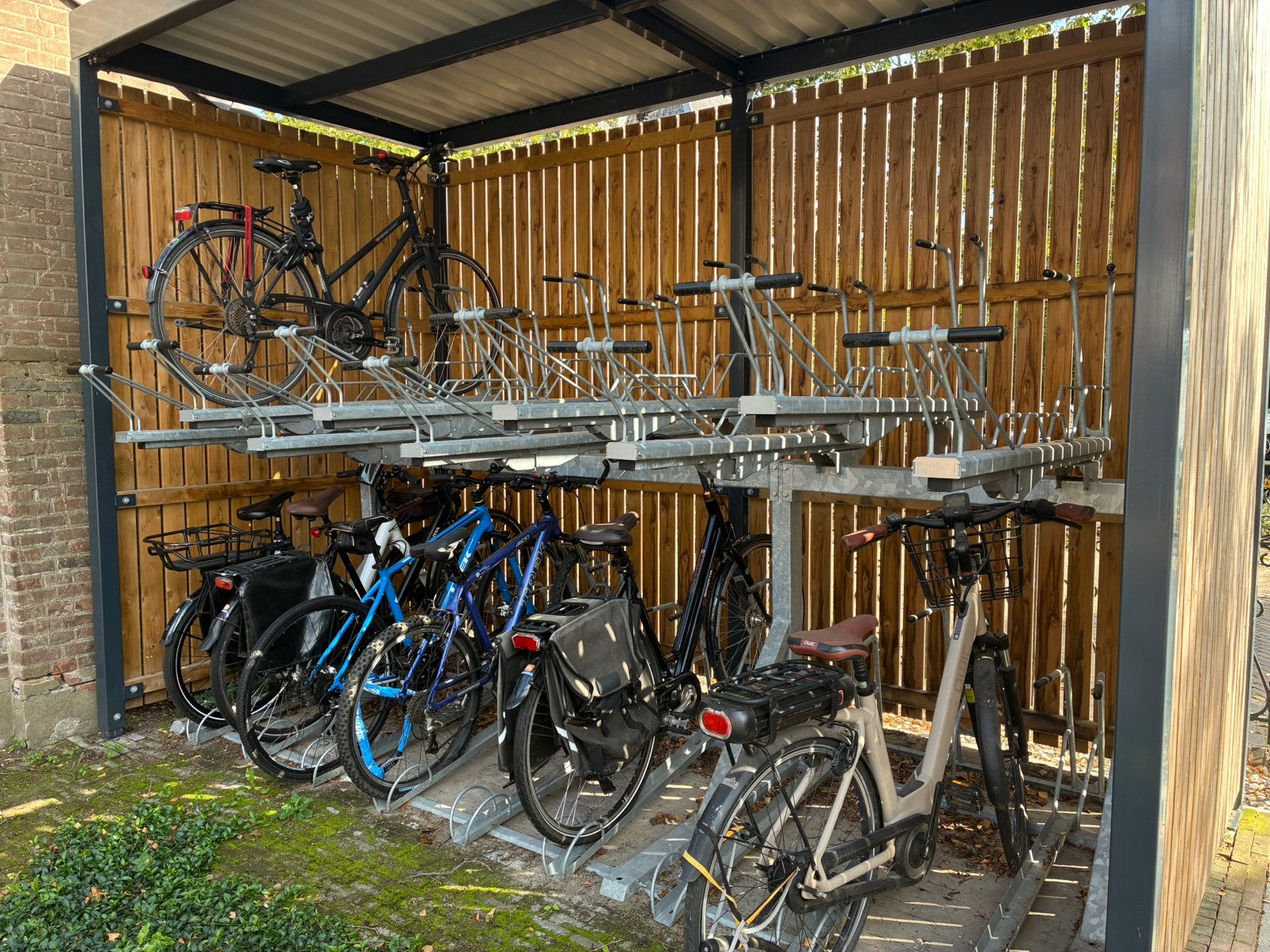 gegalvaniseerd bovenetage fietsenrek 9 fietsen, Fietsen en Brommers, Ophalen, Zo goed als nieuw