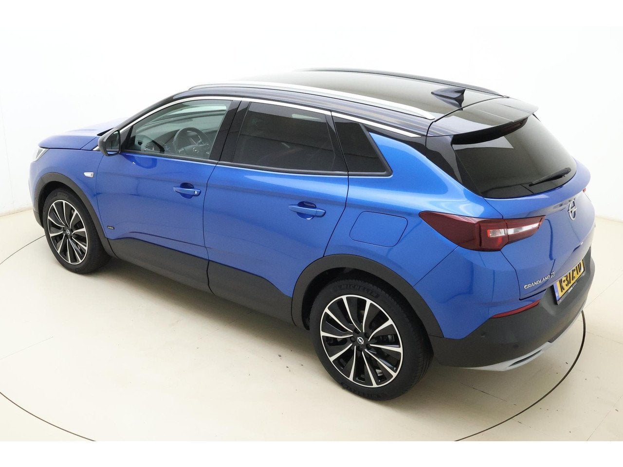 Opel Grandland X 1.6 Turbo Hybrid Elegance Automaat | Ledere, Auto's, 228 pk, 4 cilinders, Blauw, Bedrijf