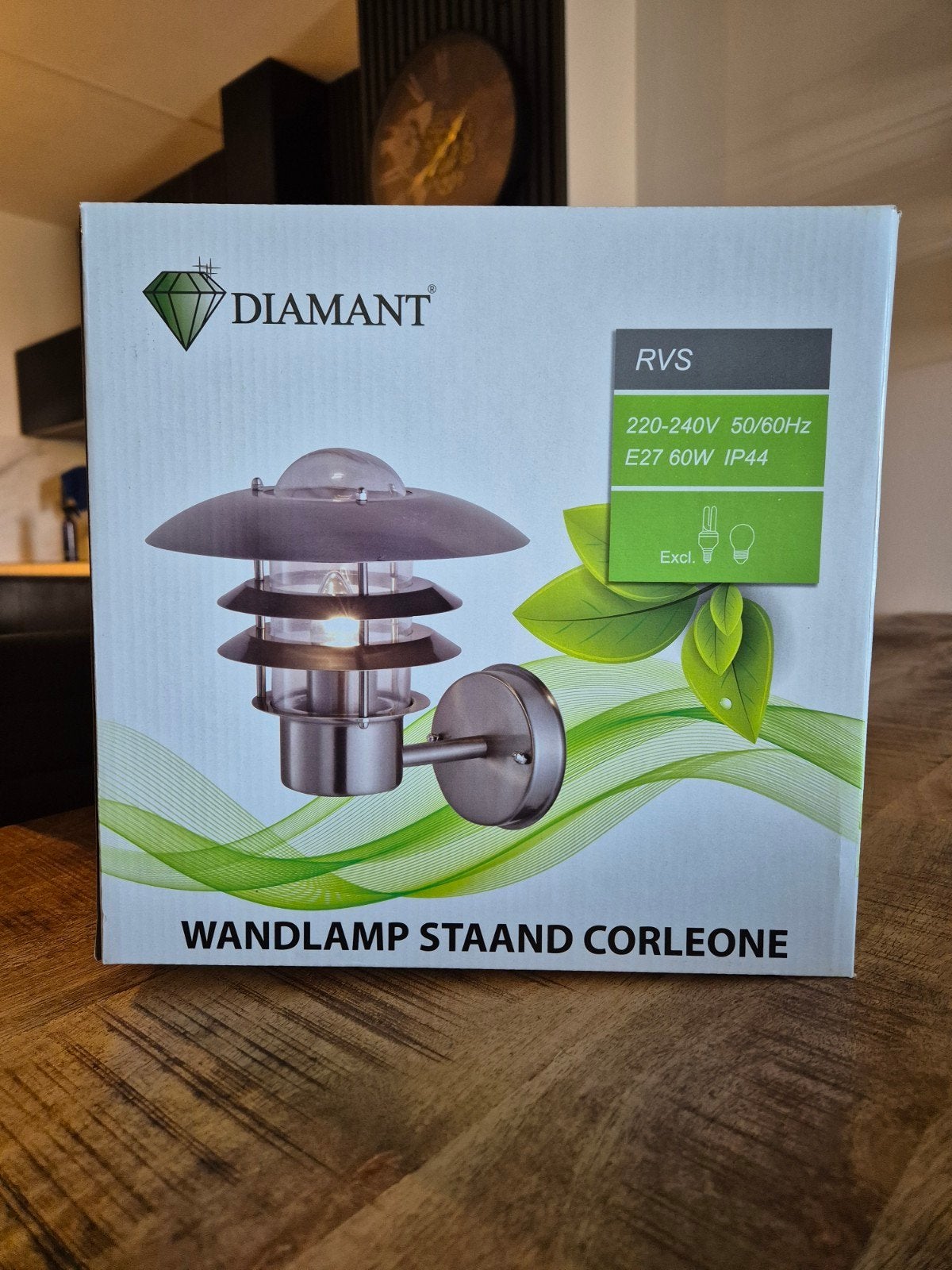 Twee buitenlampen RVS, Ophalen, Minder dan 50 watt, Wandlamp, Nieuw