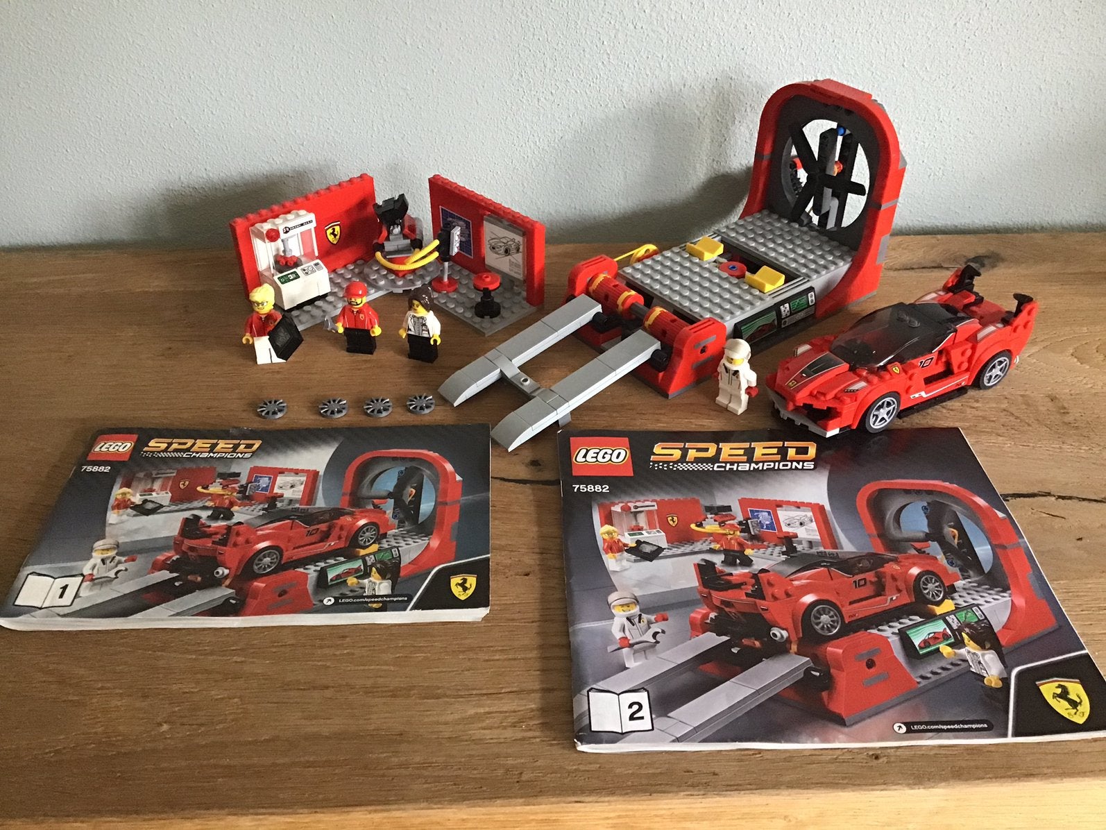 Lego Speed Champions 75882-Ferrari FXX K&Development Center, Ophalen of Verzenden, Gebruikt