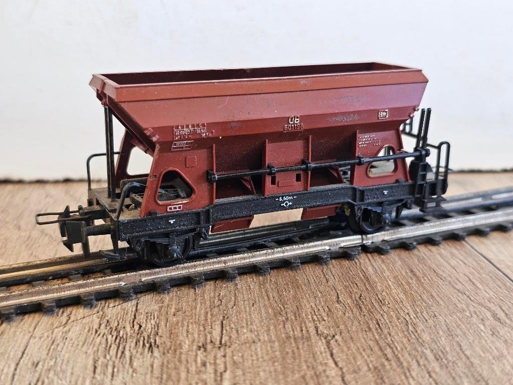 Modeltrein trix-express geheel metalen zelflosser wagon 3448, Gelijkstroom, Trix, Wagon, Ophalen of Verzenden