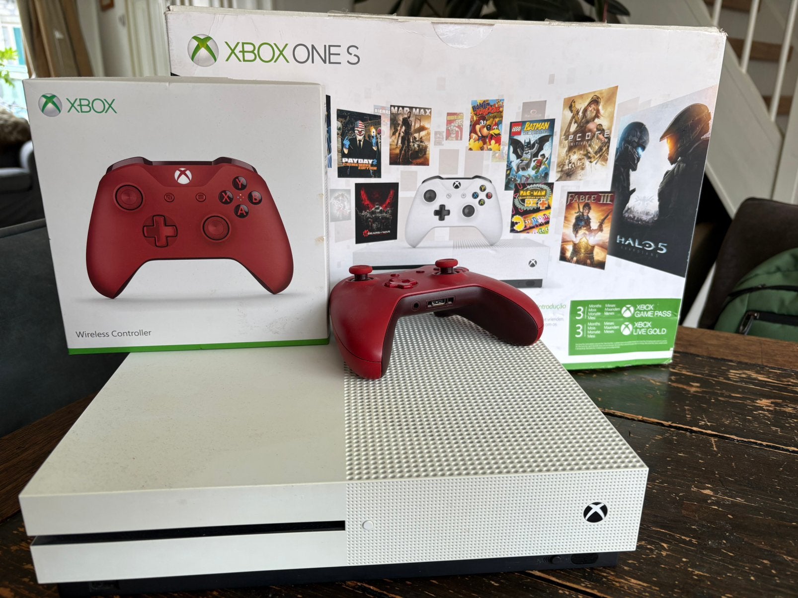 Xbox one S, Spelcomputers en Games, Spelcomputers | Xbox One, Met 2 controllers, Xbox One S, Ophalen of Verzenden, 1 TB
