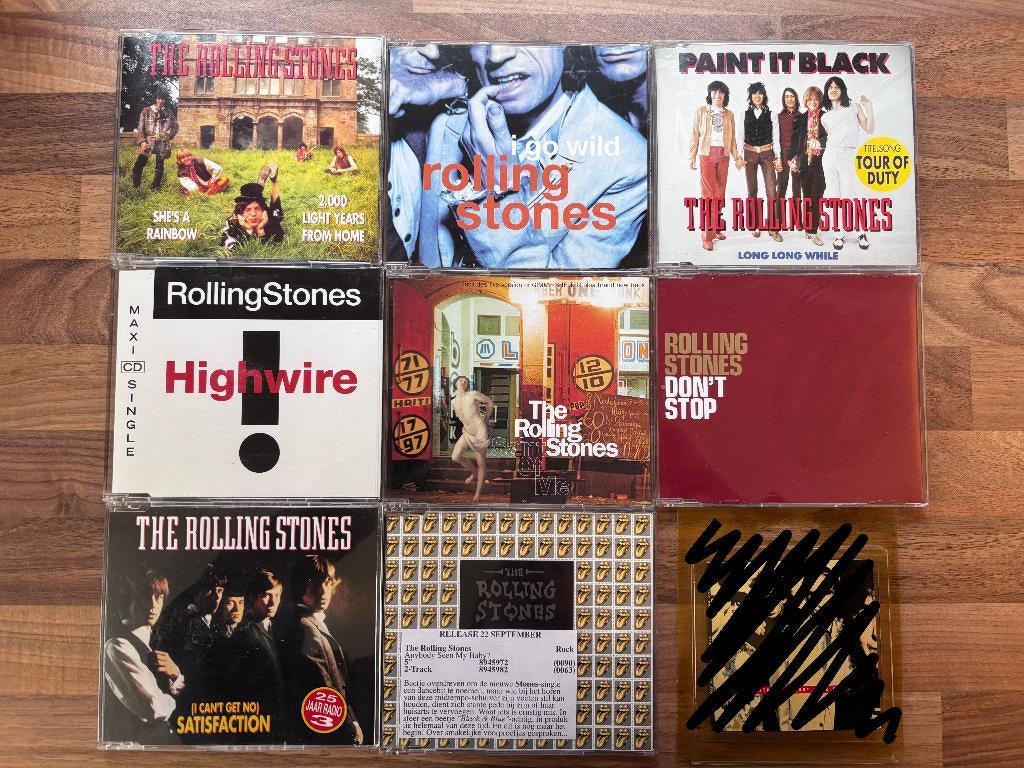 The Rolling Stones CD Singles Collectie (38 stuks) vanaf 5,-, 6 singles of meer, Ophalen of Verzenden, Zo goed als nieuw, Pop