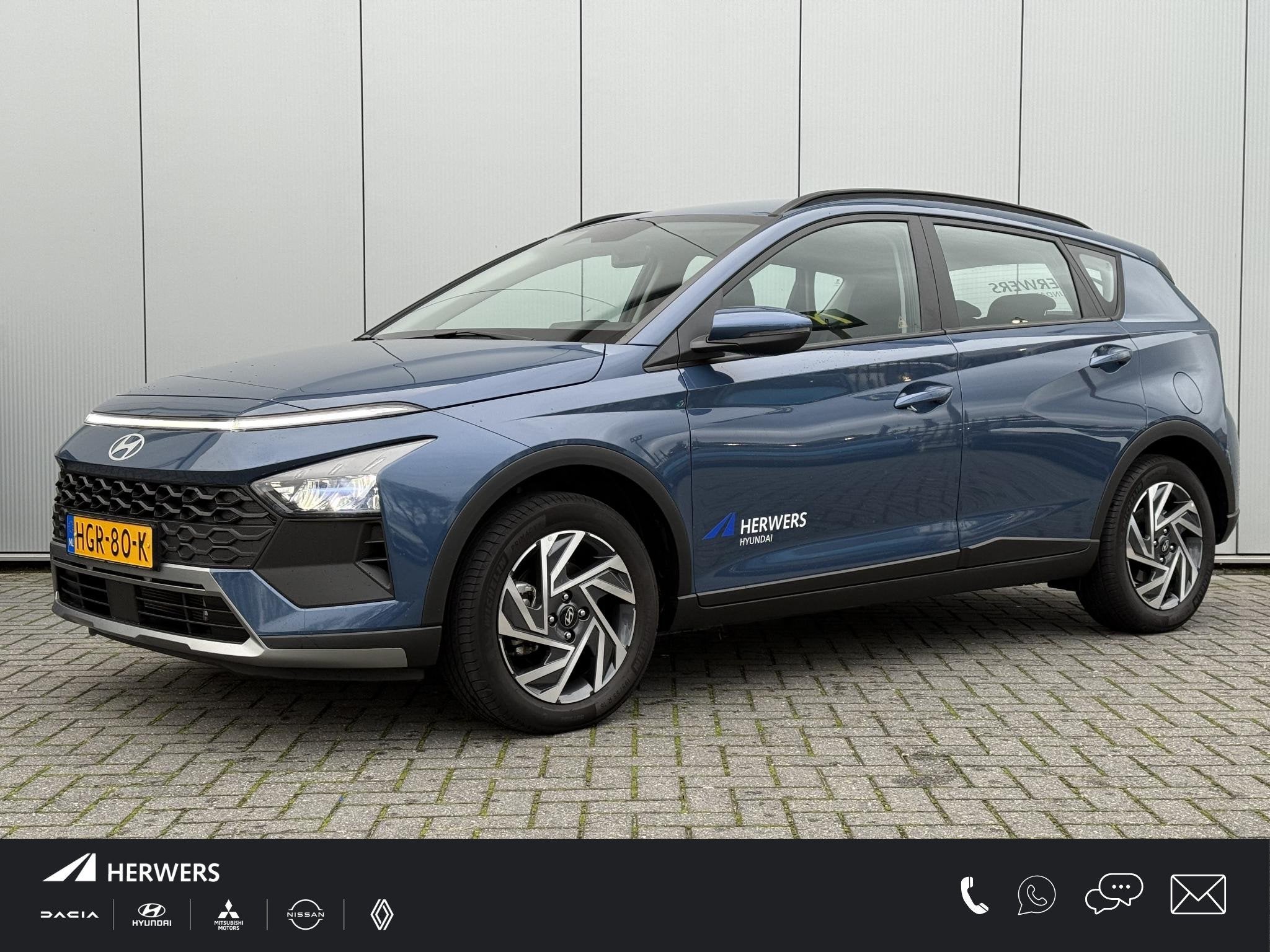 Hyundai Bayon 1.0 T-GDI Comfort / Navigatie / Achteruitrijca, Auto's, Voorwielaandrijving, Euro 6, 1095 kg, Blauw