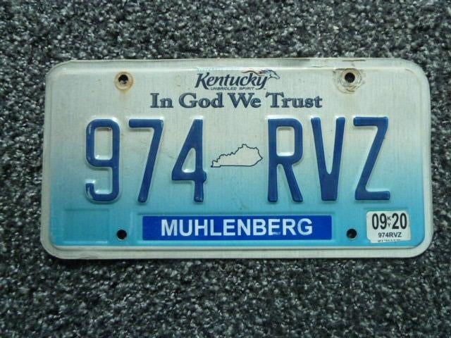 Kentekenplaat licenseplate Kentucky In God We Trust USA, Verzenden, Gebruikt, Auto's