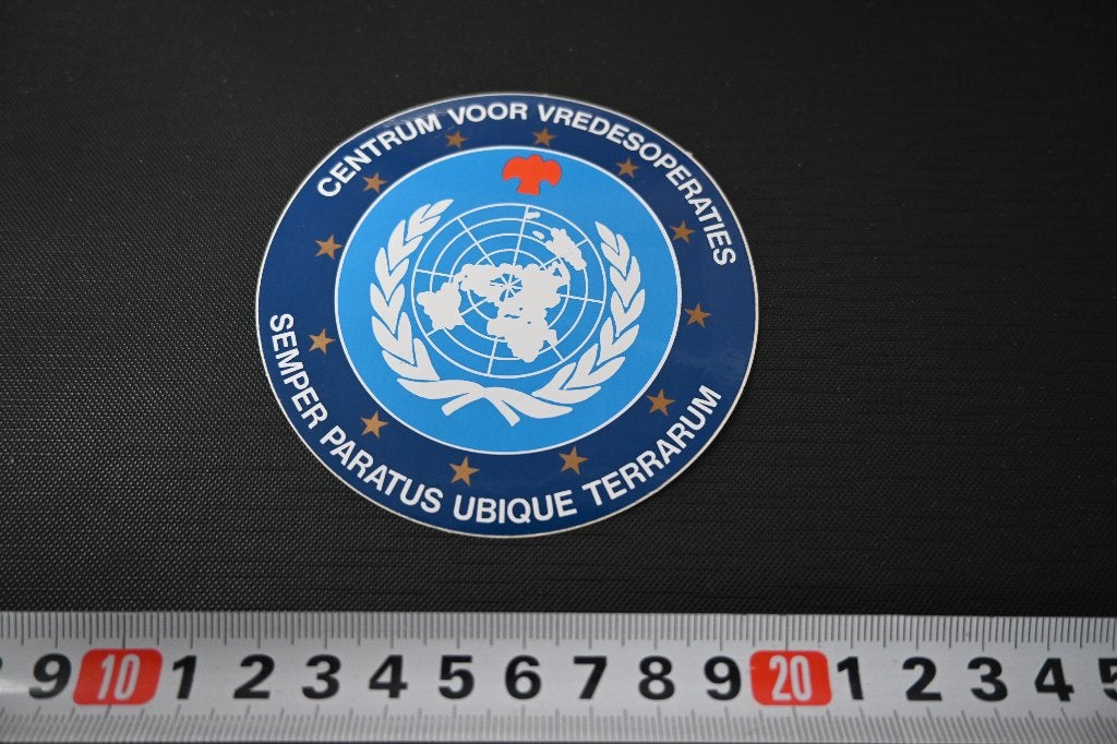 sticker Leger Centrum voor vredesoperaties Semper paratus ub, Ophalen of Verzenden, Zo goed als nieuw
