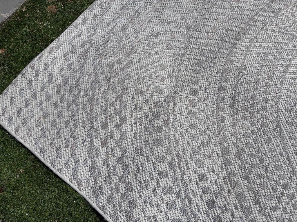 Jysk Baobab Vloerkleed beige grijs - 192x292cm, Huis en Inrichting, 150 tot 200 cm, 200 cm of meer, Ophalen of Verzenden, Zo goed als nieuw