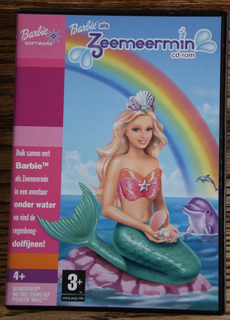 cd rom barbie als zeemeermin regenboog dolfijnen kinder 3+, Spelcomputers en Games, Games | Pc, 1 speler, Ophalen of Verzenden