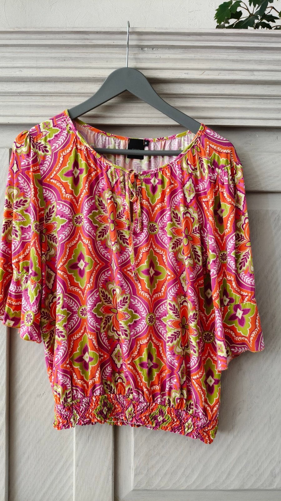FOS Amsterdam blouse met kleurrijke print, Maat 38/40 (M), Meerkleurig, FOS Amsterdam, Ophalen of Verzenden