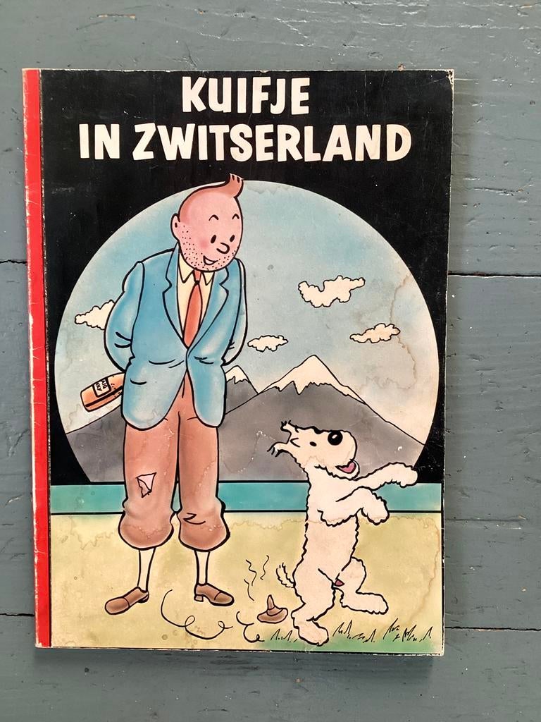 Kuifje in Zwitserland (illegale herdruk uit 1981), Boeken, Stripboeken, Eén stripboek, Ophalen of Verzenden, Gelezen