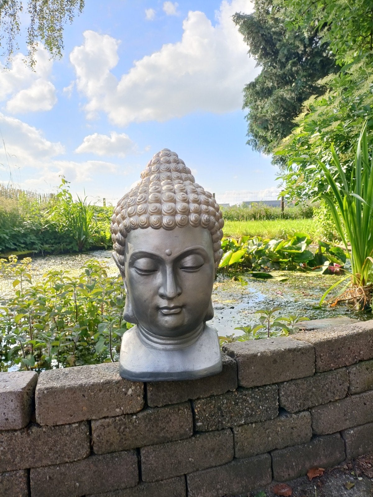 Boeddha beeld voor buiten voor veel goede karma en geluk, Ophalen of Verzenden