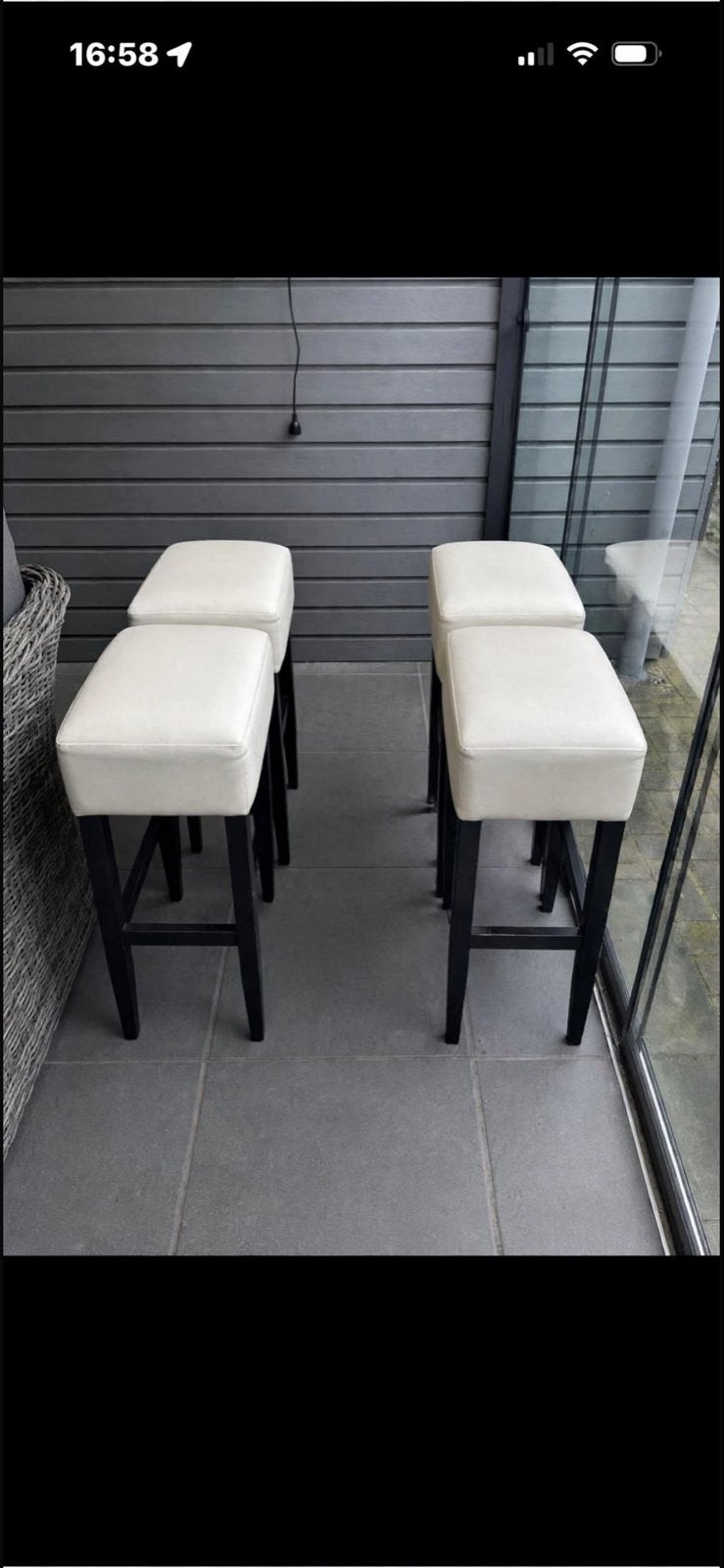4 nette gebruikte barkrukken, ideaal voor mancave, Ophalen, Gebruikt, Met voetsteun, 90 cm of meer