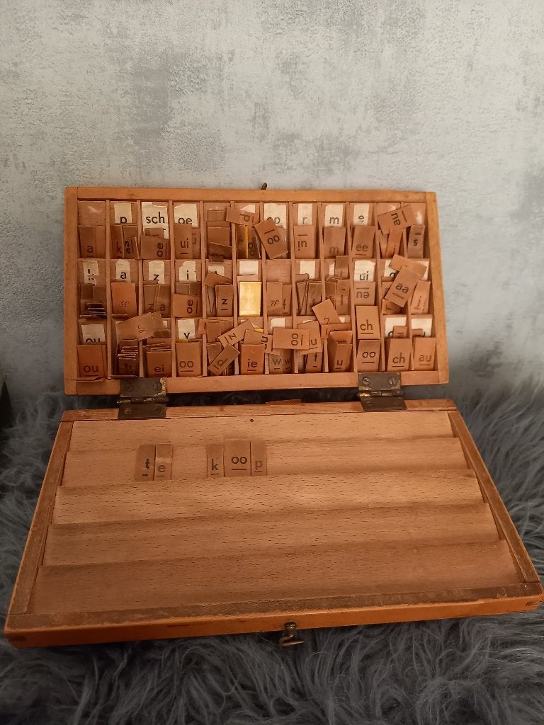 Vintage Houten Letterdoos, Ophalen of Verzenden