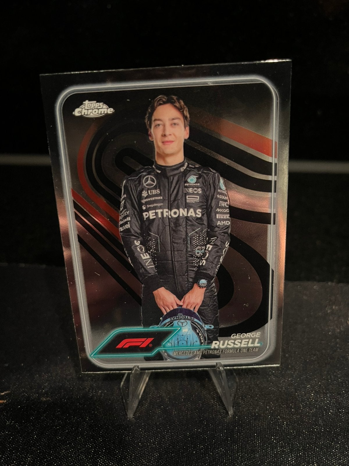 Topps Chrome F1 George Russell, Hobby en Vrije tijd, Ophalen of Verzenden, Zo goed als nieuw, Plaatje