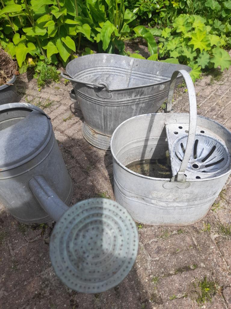 Tuin brocante  zink ., Tuin en Terras, Gieters, Ophalen of Verzenden, Gebruikt, Metaal