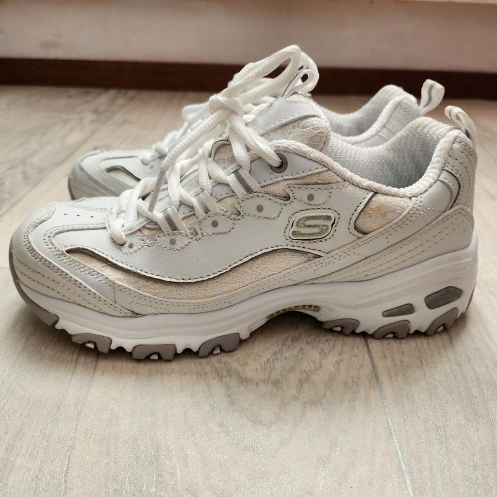 Skechers D'Lites witte sneakers maat 36, Skechers, Verzenden, Wit, Sneakers of Gympen