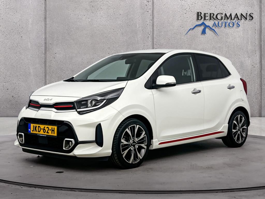 Kia Picanto - 1.0 DPi GT-Line // 1E EIGENAAR // DEALERONDERH, Auto's, Kia, Gebruikt, Zwart, 4 stoelen, Wit