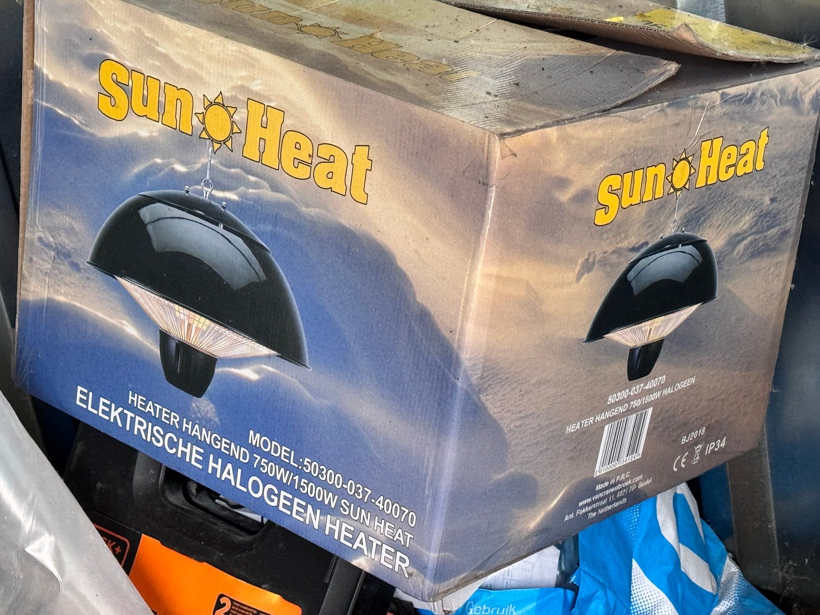 Sun Heat Elektrische Halogeen Terrasheater - Hangend, Ophalen, Nieuw, Elektrisch, Plafond