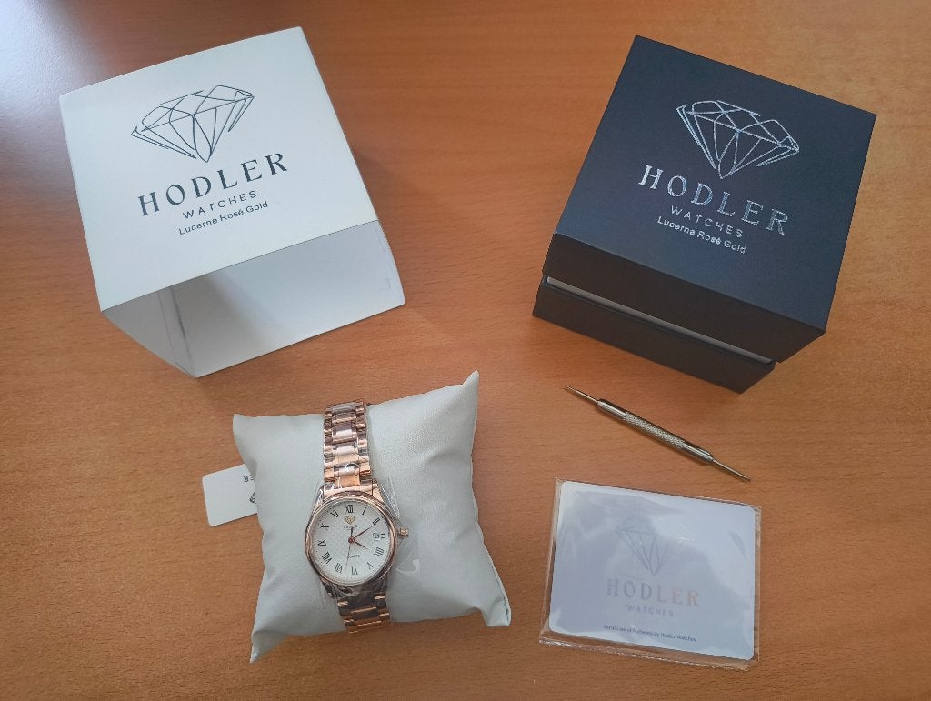 Hodler Watches "Lucerne Rosé Gold" (NIEUW!), Overige merken, Staal, Staal, Polshorloge