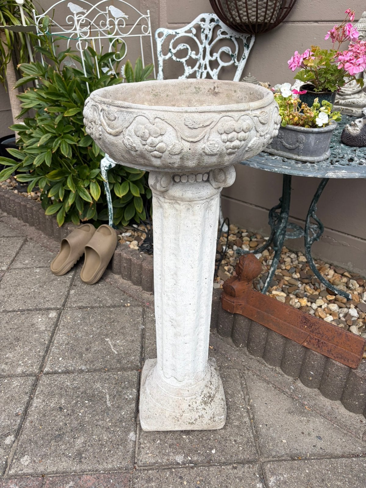 Romantische pilaar met plantenbak☀️🌸❤️, Ophalen, Zo goed als nieuw