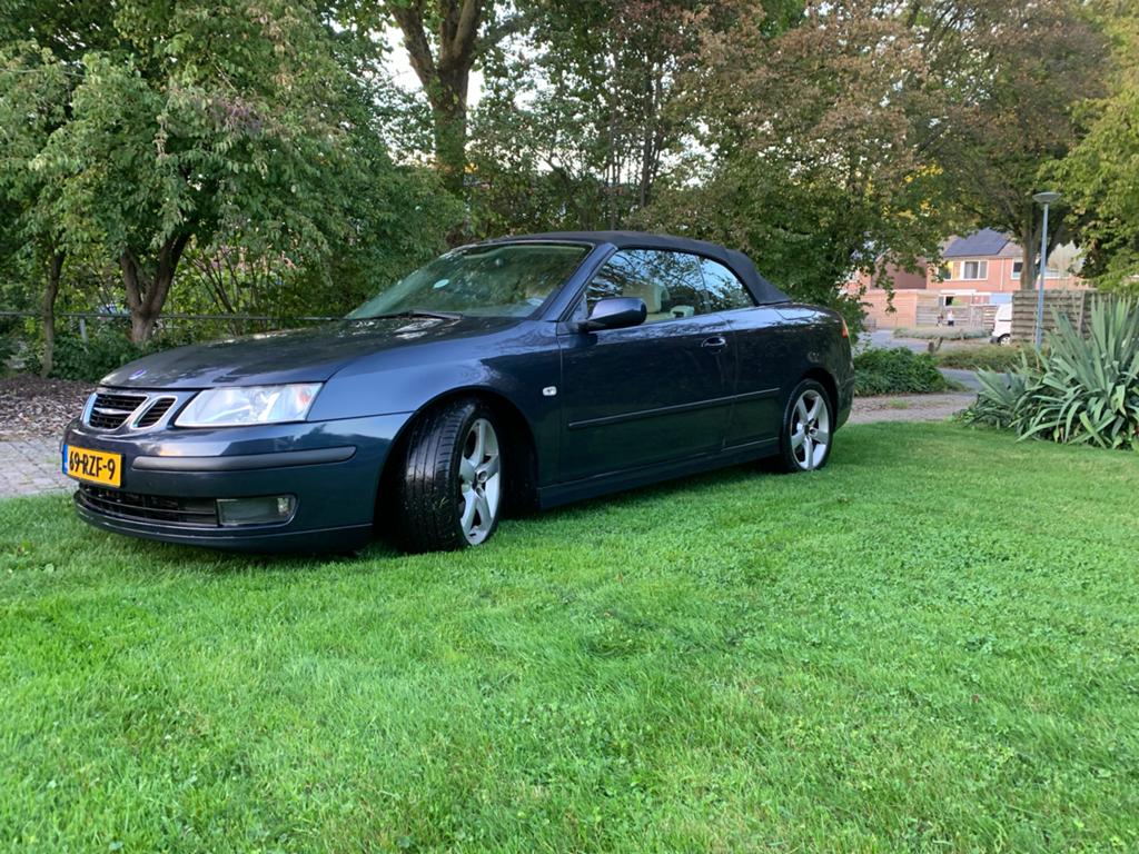 Saab 9-3 TID Vector, 2006, APK 15/3/2027, Auto's, Beige, 4 cilinders, Cabriolet, Leder
