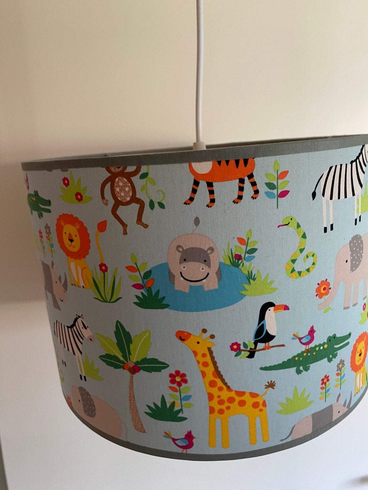Kinderlamp met diertjes, Ophalen, Zo goed als nieuw