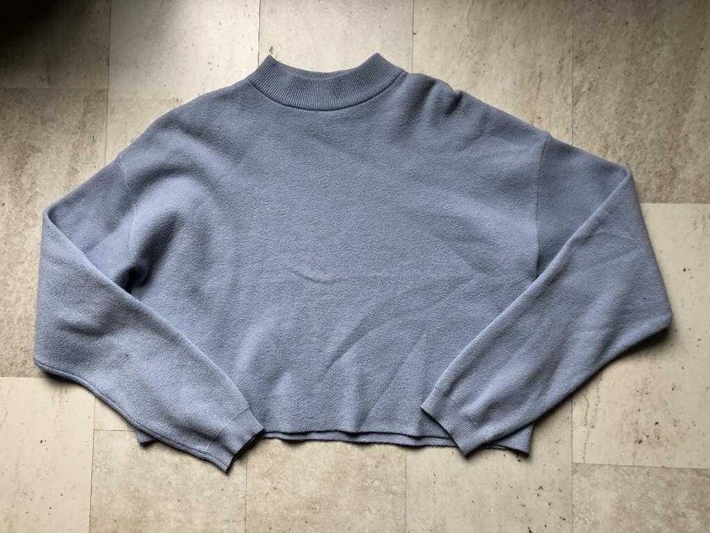 V) CC36 BERSHKA zachte blauwe warme trui maat M oversized, Maat 38/40 (M), Bershka, Zo goed als nieuw, Verzenden