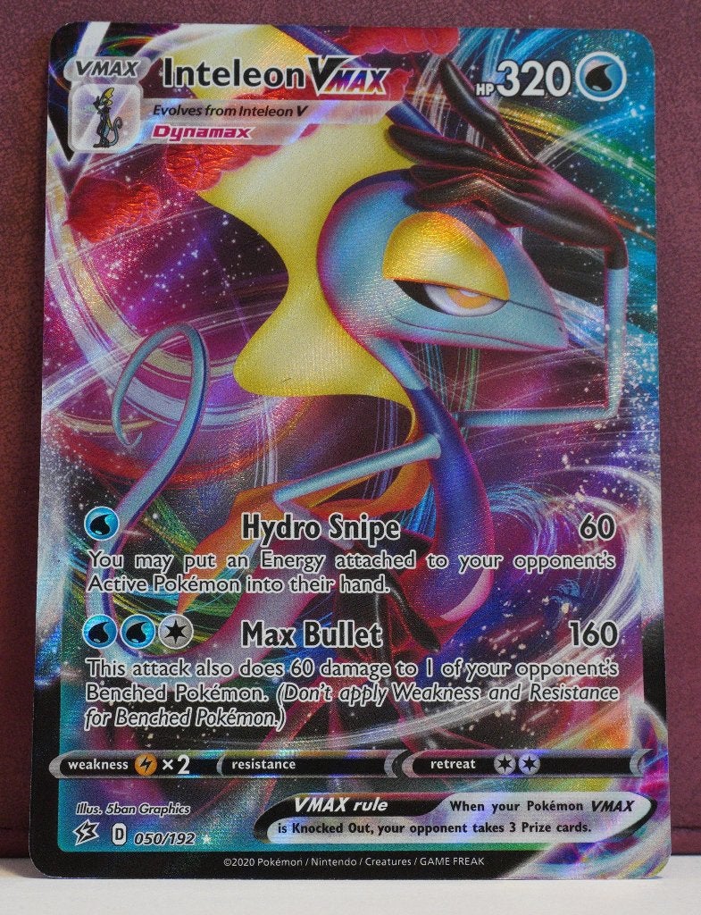 Inteleon VMAX Full Art 050-192 Rebel Clash Pokèmon Kaart, Verzenden, Nieuw, Losse kaart