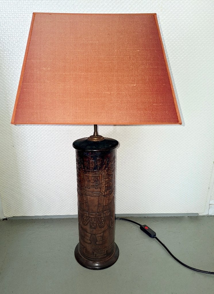 Vintage Mid Century Tafel Lamp Angel Pazmino, Gebruikt, Vintage, Ophalen of Verzenden, Handgemaakt