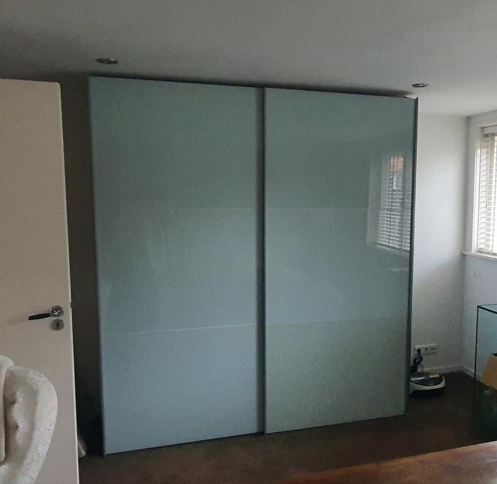 Kledingkast, Ophalen, 200 cm of meer, Meerdere deuren, Glas