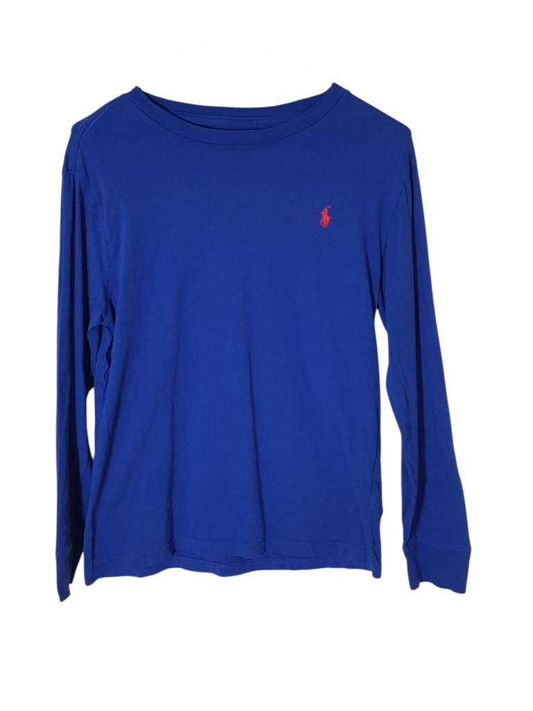 Mooi blauw Polo Ralph Lauren shirt mt M/10-12/140-152., Kinderen en Baby's, Kinderkleding | Maat 140, Verzenden, Zo goed als nieuw