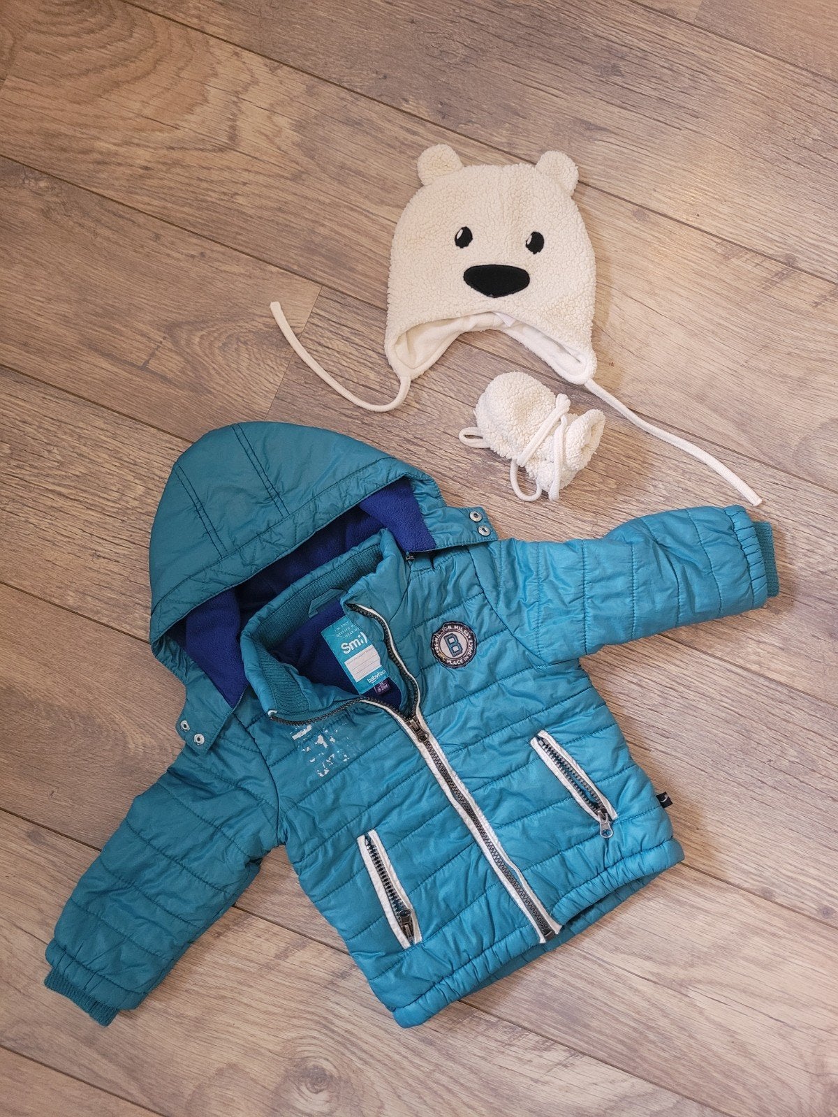 Babyface winterjasje met muts en wantjes - maat 86, Ophalen of Verzenden, Zo goed als nieuw, Babyface, Jongetje of Meisje