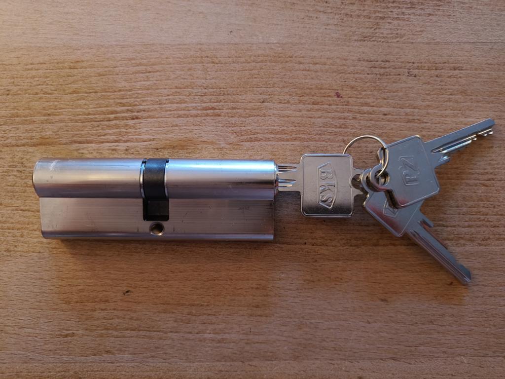 Nieuwe BKS cilinder | SKG** | 45/45mm | 3 sleutels, Ophalen of Verzenden, Rvs, Slot