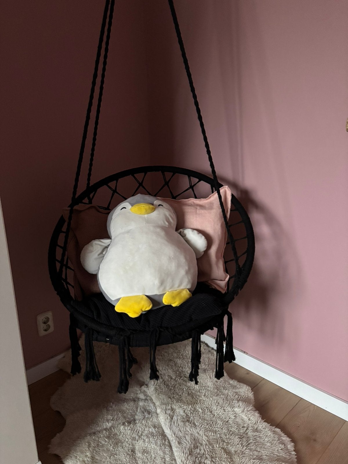 Hangstoel zwart Xenos 80 cm, Ophalen, Zo goed als nieuw, Zwart, Eén