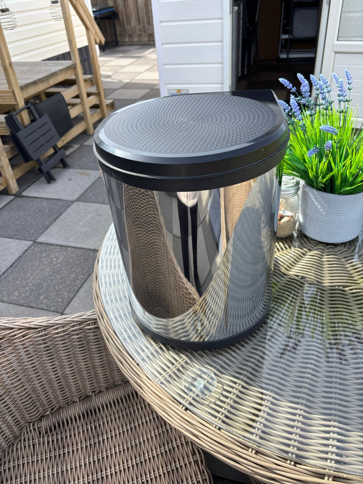 Nieuwe Hailo pedaalemmer, chroom, 30 liter, Ophalen, 50 – 75, Nieuw, 20 tot 30 liter